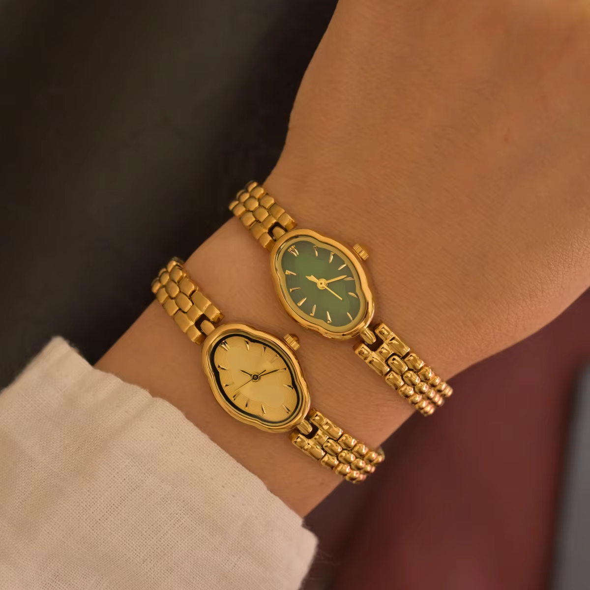Minimalist Vintage Gold-Plated Women's Watch: Japanese Quartz Movement, Minimalist Luxury & Elegant Ladies' Style