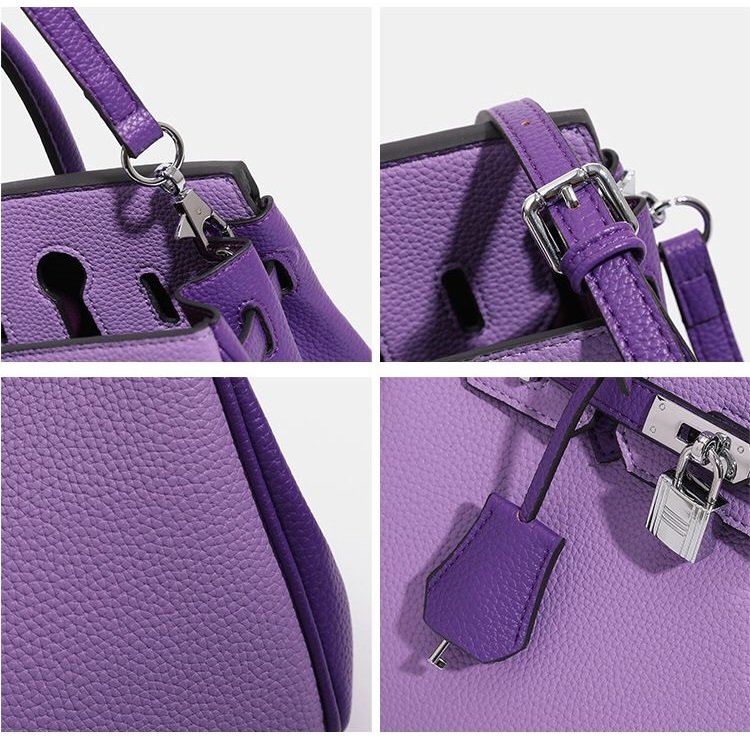 Classic Fashion Pinstriped Platinum Single Shoulder Slung Large Packet in 4 Different colour.